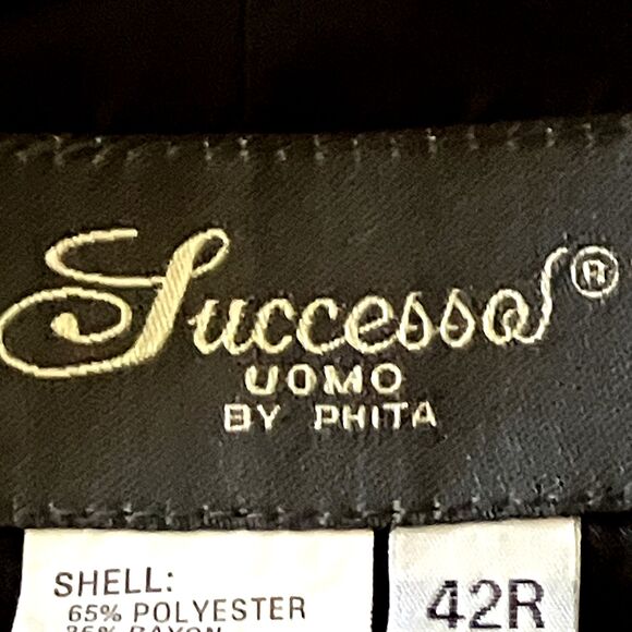 Successo by Phita Suit Vest 42 Glen Plaid Windowpane Brown Tan Waistcoat - Picture 3 of 14